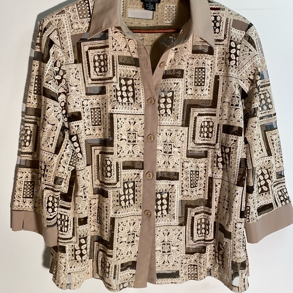 Rainbow - Vintage ladies top. Size XL